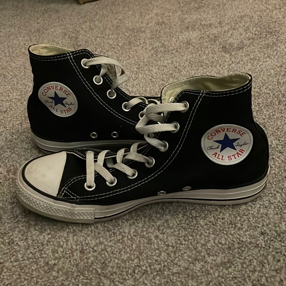 Like New Black High Top Converse